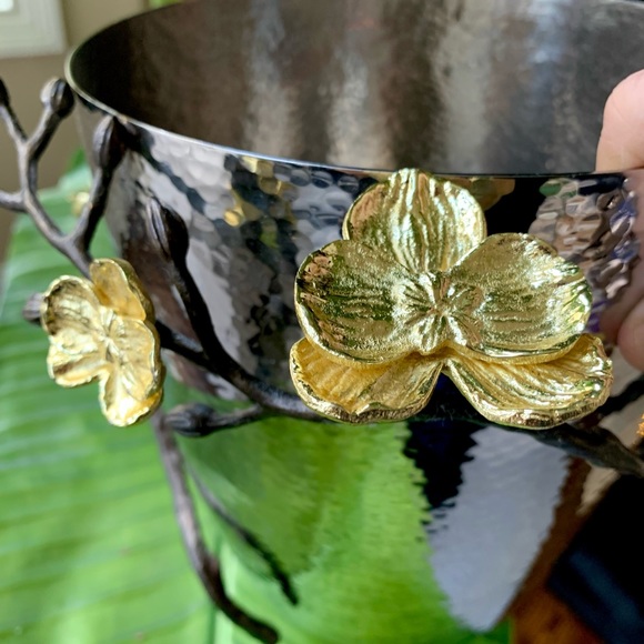 New in box Michael Aram gold orchid champagne bucket / ice bucket - Picture 9 of 11